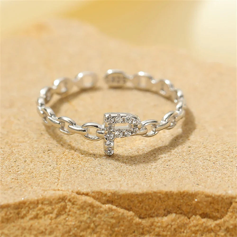 BowLift | Dainty Diamond Letter Initial Ring