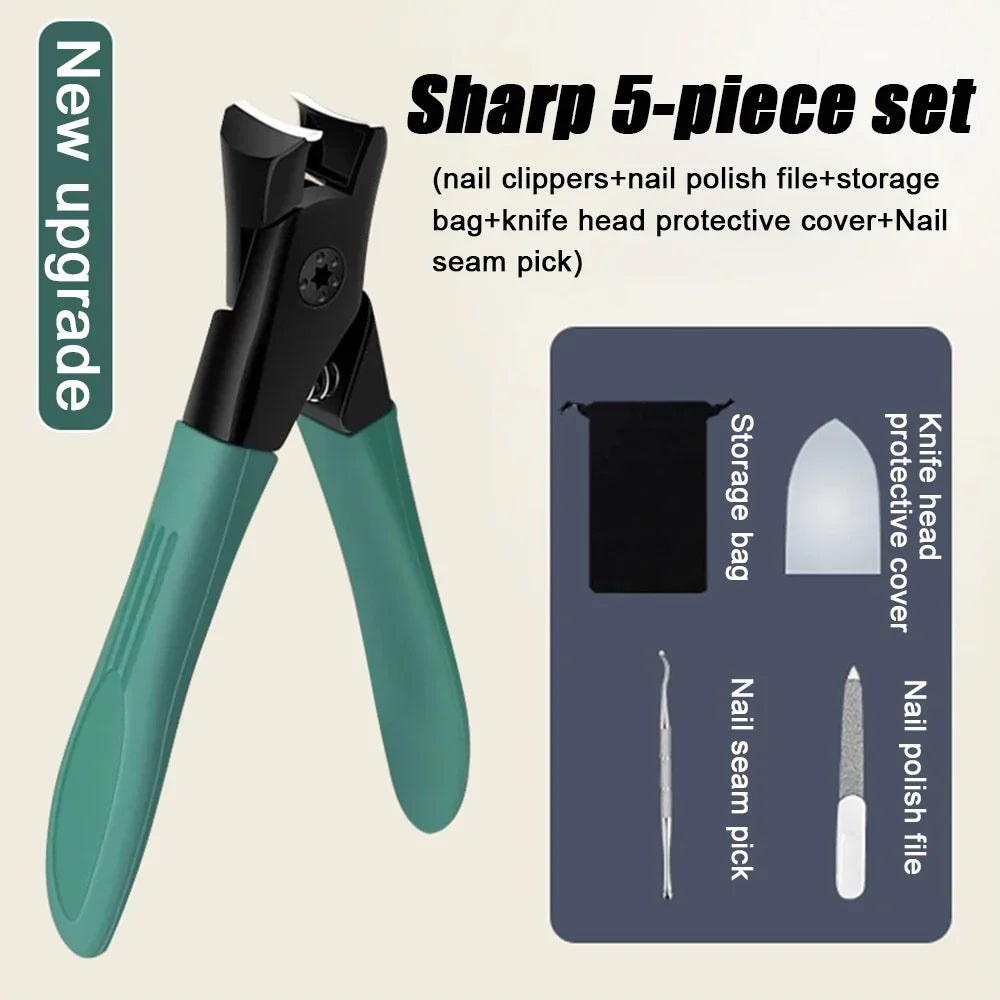 Skanto | 2023 New Anti-Splash Nail Clipper - Large Easy Nail Trimmer for Thick and Hard Nails, Household Items