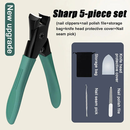 Skanto | 2023 New Anti-Splash Nail Clipper - Large Easy Nail Trimmer for Thick and Hard Nails, Household Items