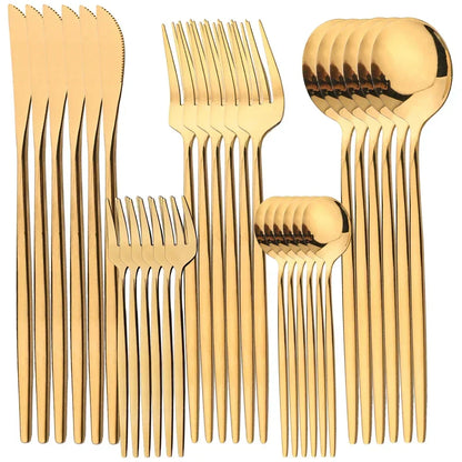Skanto | RoyalMirror – Luxury Gold Cutlery Set