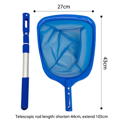 BowLift | Pool skimmer AquaFlex | Telescopic pole & fine mesh net | For leaves & dirt | Extra large catch area