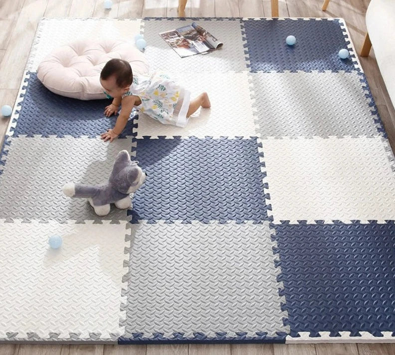 SpeelZacht Baby Playmat – 12-piece soft crawling mat for safe playing and exploring | Karnz