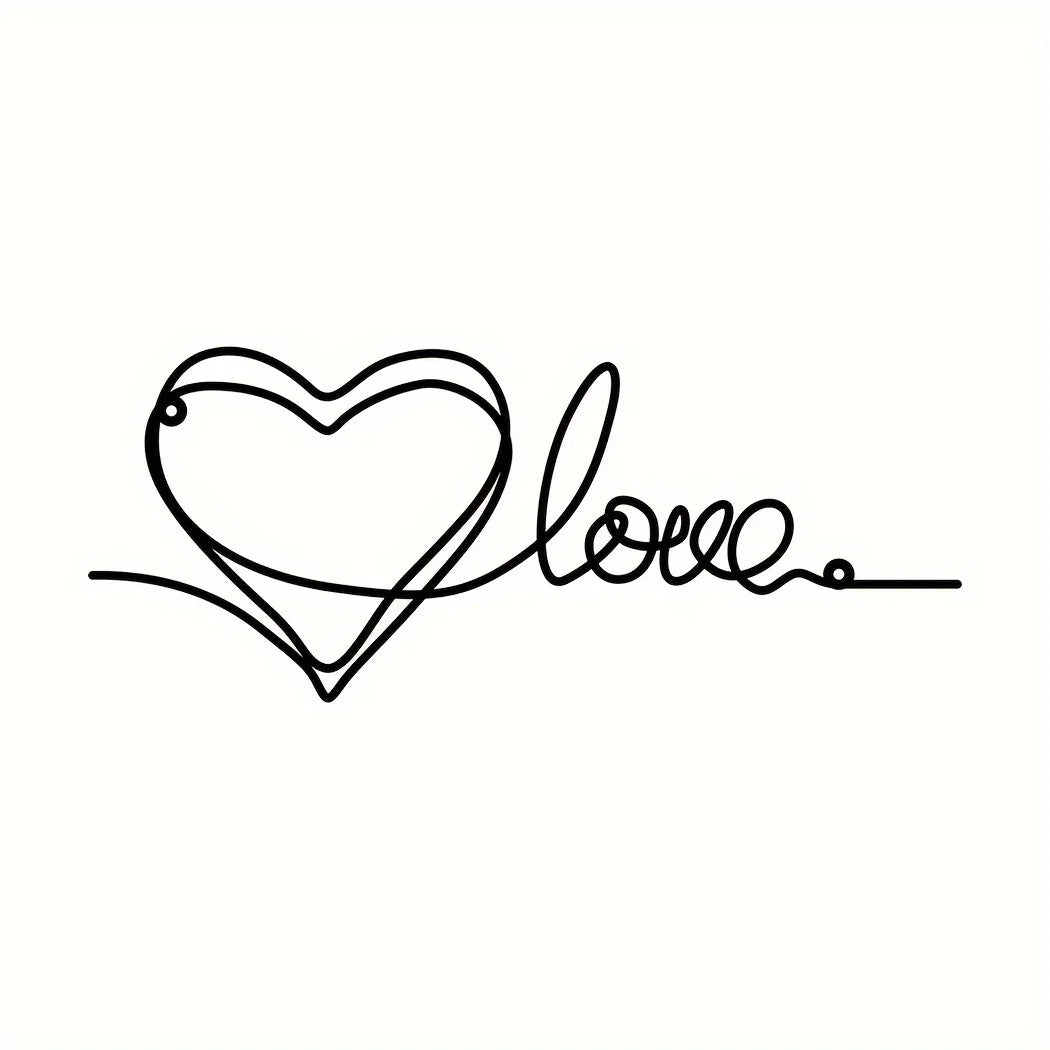 Metal Love Heart 3d Wall Decoration For Bedroom Living Room Cute Modern Home Art Decor | Bowlift
