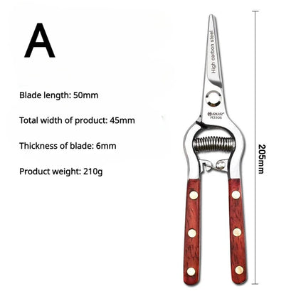 Skanto | TreeGrip 20 | Garden Pruner with Wooden Handle | 20 cm | Forged Carbon Steel | For Branches & Fruit Trees
