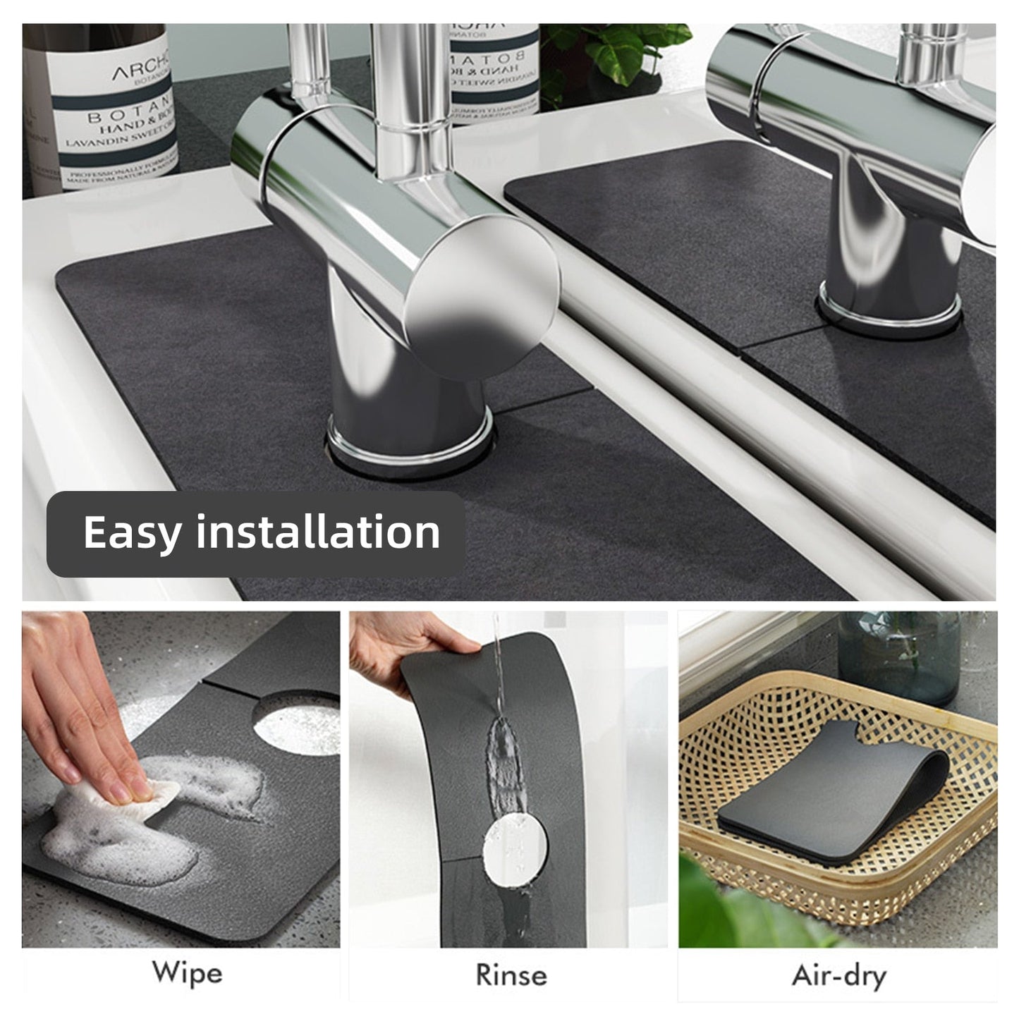 BowLift | Water Absorbent Kitchen Faucet Pad