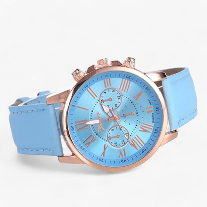 BowLift | Camille Womens Waterproof Leather Strap Watch 42mm