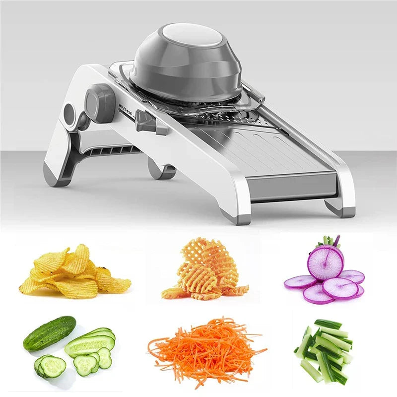 BowLift | SchnittMeister 18-in-1 Mandoline Vegetable Slicer | Adjustable & Stainless Steel Blades | For Slices, Strips & Julienne | Safe & Versatile