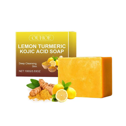 Skanto | Lemon Turmeric Kojic Acid Soap Natural Brightening Face Skin Care