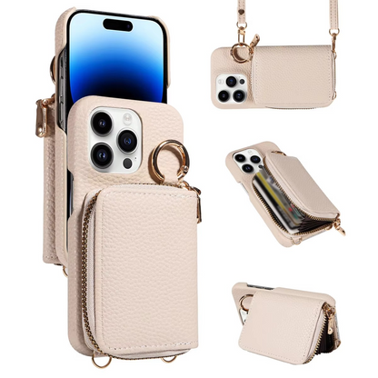 Skanto | Premium Leather Multi-Function iPhone Case with Anti-Degauss Protection