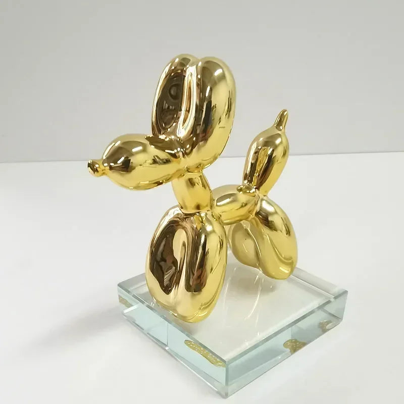 Skanto | Nordic Balloon Dog Sculpture Resin Animal Sculpture Art Sculptures and Figures Crafts Home Decor Room Desktop Accessories