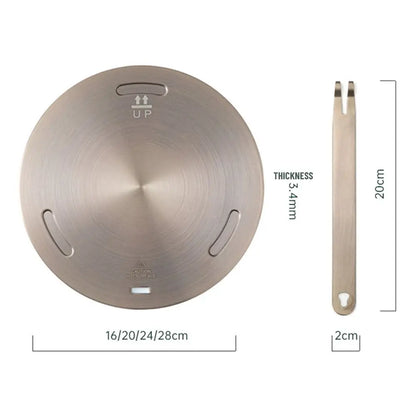 Skanto | Stainless Steel Heat Conduction Plate – Induction Cooktop Heat Diffuser Ring, Cookware Accessory