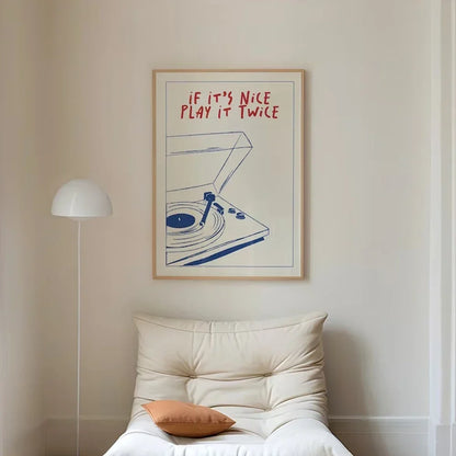 If It's Nice, Play it Twice Wall Art | Bowlift