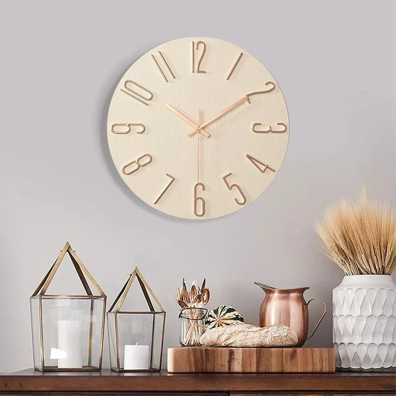 Scandinavian Style Wooden Wall Clock