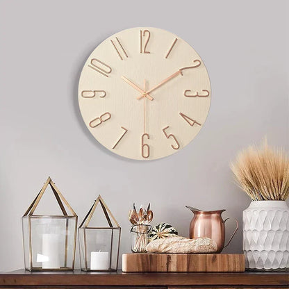 Scandinavian Style Wooden Wall Clock
