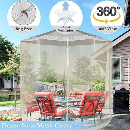 BowLift | Mosquito net for parasols up to 4m with zip fastener