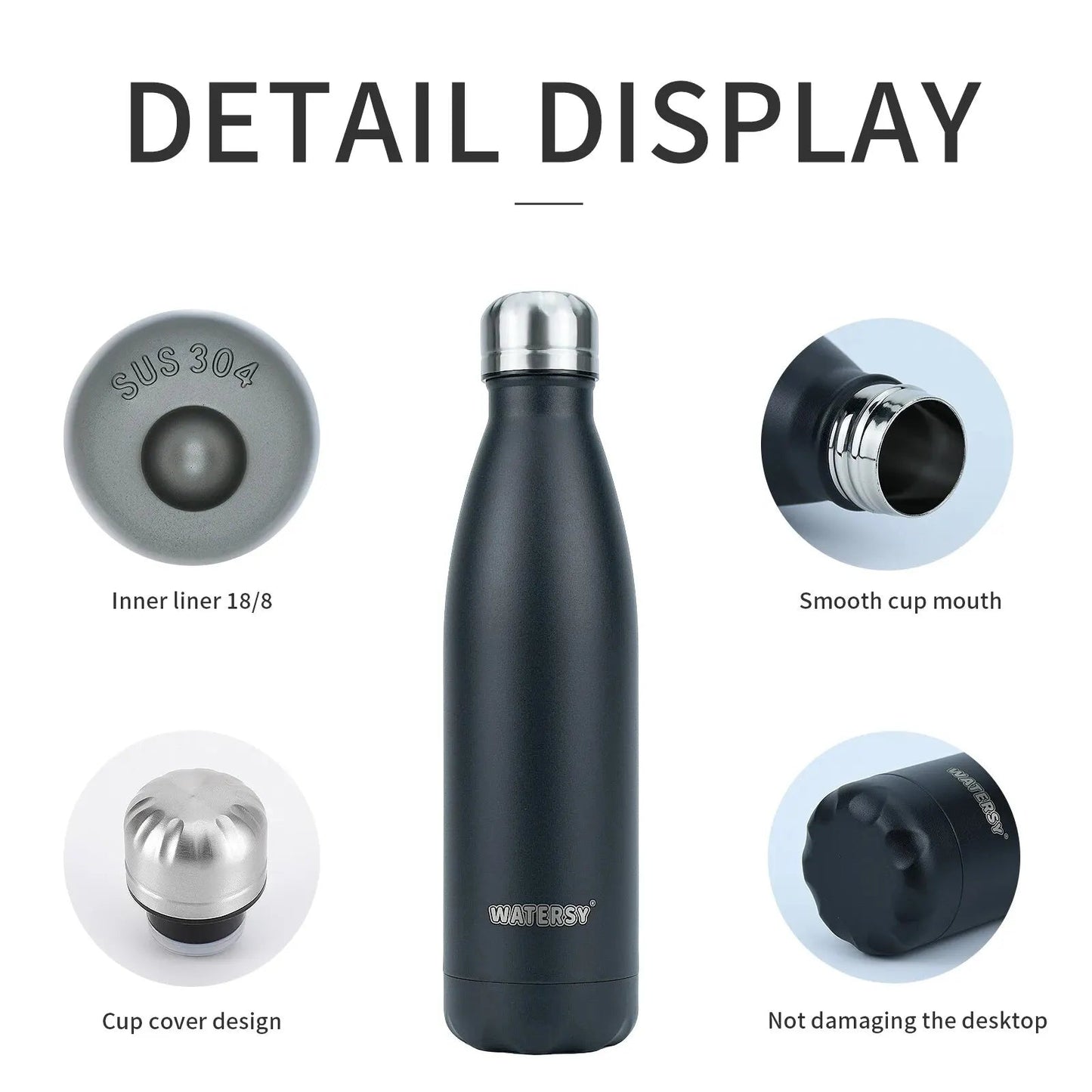 500 ml stainless steel bottle with vacuum insulation | Kalsten