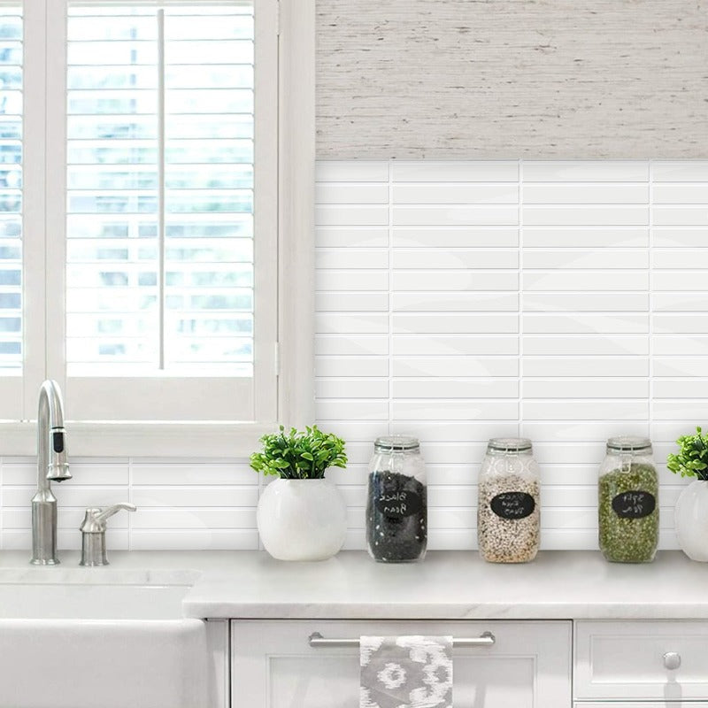 Skanto | Self-Adhesive 3D DIY Kit Kat Tiles in Glossy White