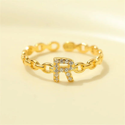 BowLift | Dainty Diamond Letter Initial Ring