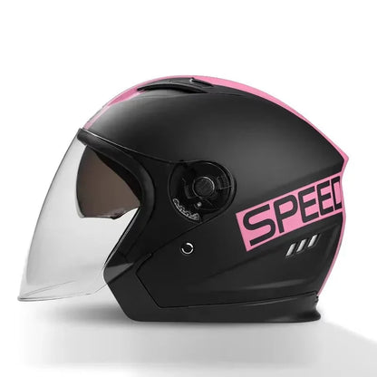 Skanto | Retro 3/4 Open-Face Motorcycle Helmet with Dual Visor – AeroRide