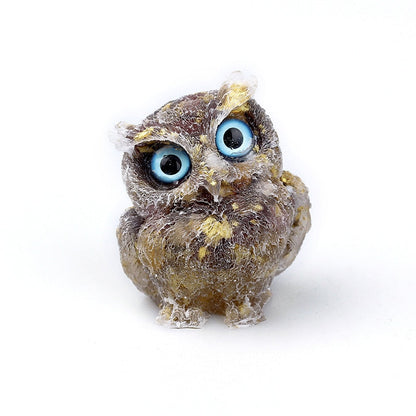 BowLift | Natural Crystal Owl Figurine: Handmade Collector's Item