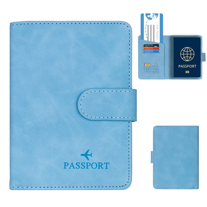 Skanto | Travello Passport Holder | RFID Protection | Genuine Leather Look | For Women and Men