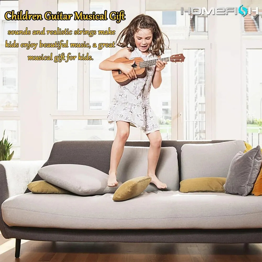 Educational Kids Ukulele Toy - Child-Friendly Guitar for Music Learning, Durable ABS Design, Unisex Gift for Ages 3+ 35 cm (13.7 inch)