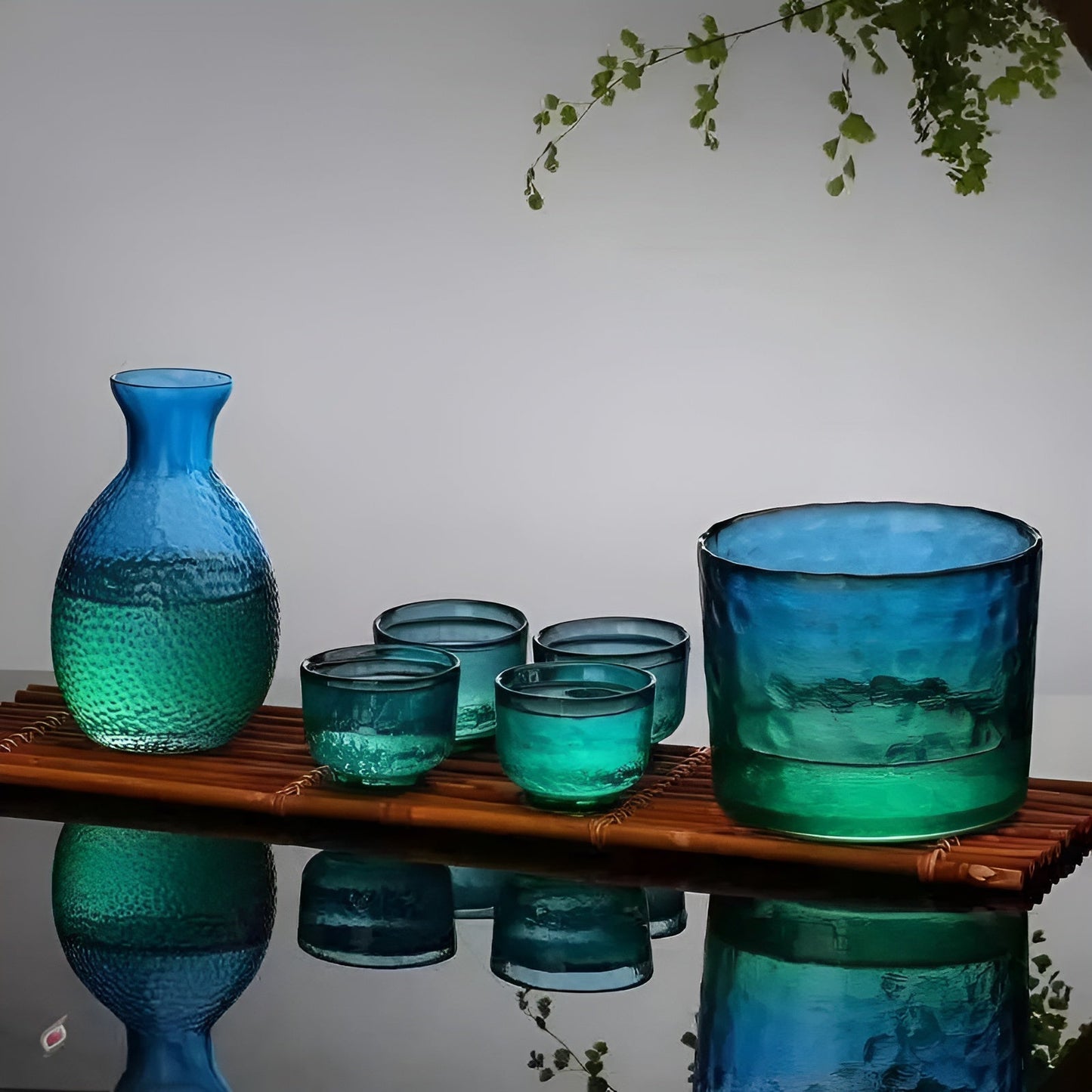 Japanese Glass Set - Elegant Sake & Whisky Set | Perfect for Bar & Home | Karnz