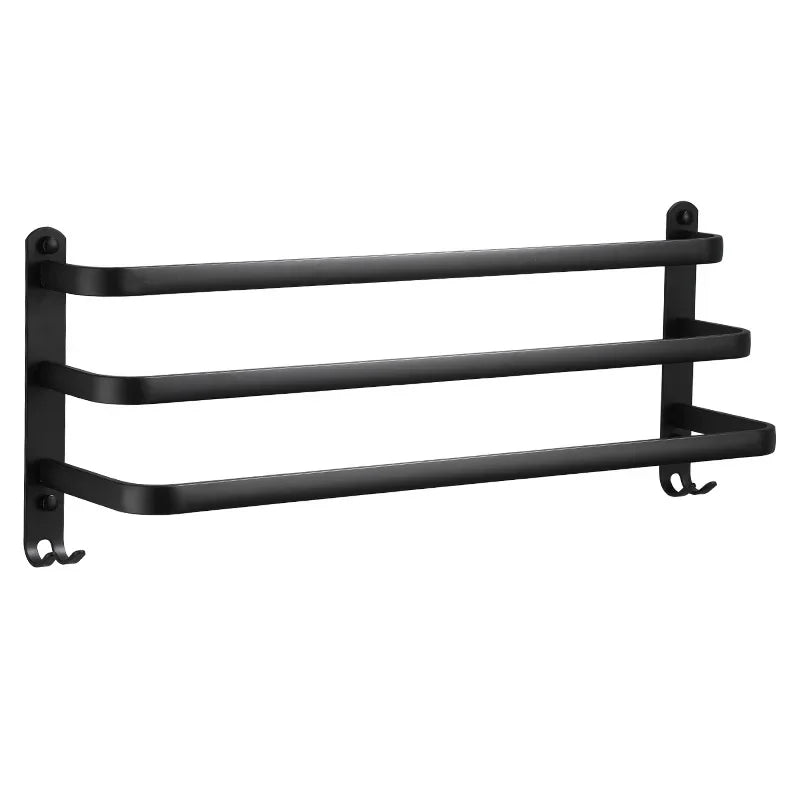 Skanto Towel Holder - Black Aluminum | Screw Mount Skanto