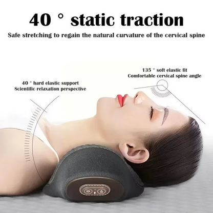 BowLift | Rechargeable Heated Neck Massage Pillow with Cervical Support and Vibration