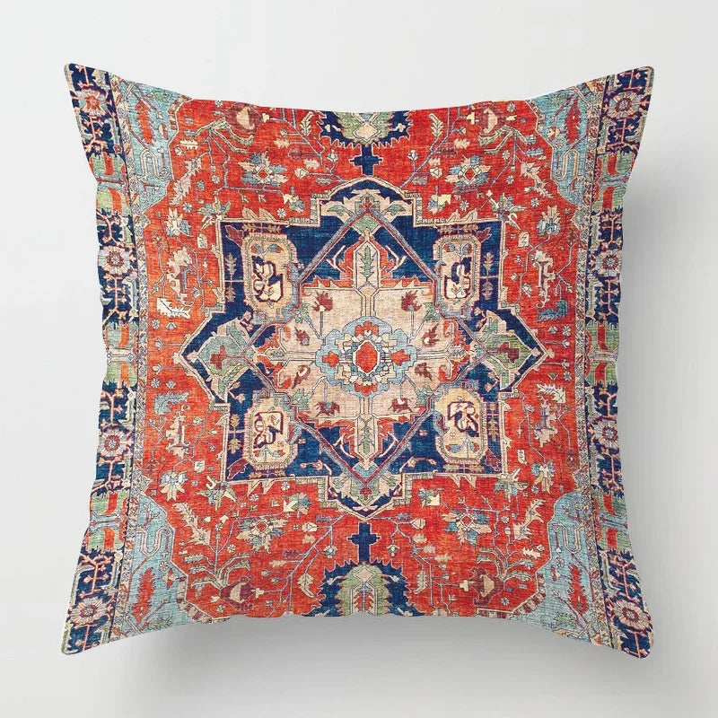 Moroccan Pillowcase with Oriental Pattern – Decor for Living Room and Office, High-Quality Boho Style Pillowcase for Sofa and Seating Area
