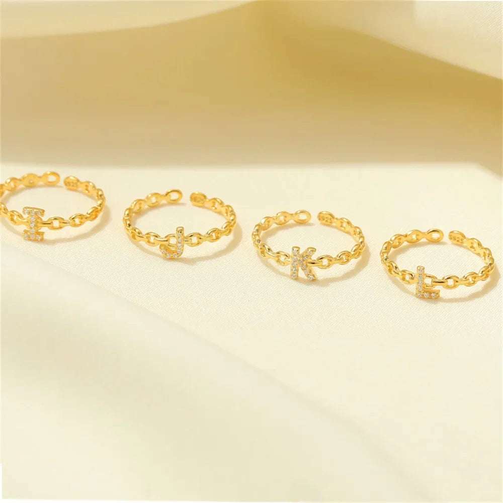 BowLift | Dainty Diamond Letter Initial Ring