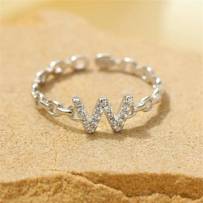 BowLift | Dainty Diamond Letter Initial Ring