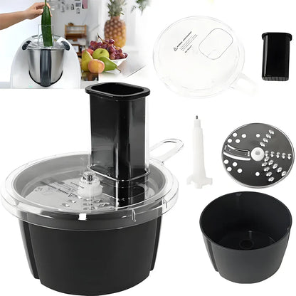 BowLift | MixWerk Thermomix Cutting Set for TM6 & TM5 | Vegetable Cutter & Grater | Slicer Attachment for Radishes & Sweet Potatoes | Accessories with Container
