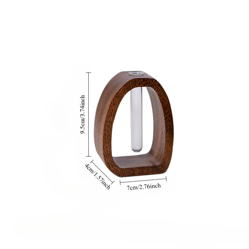 Oval wooden frame single bottle | Karnz