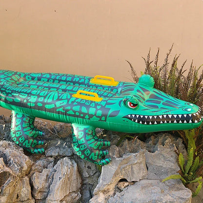 Skanto | Floatoro Inflatable Crocodile Swimming Toy for Kids & Adults | Pool Toy for Beach, Pool & Summer Party | Durable PVC Water Mattress