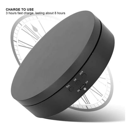 Skanto | Motorized Rotating Mirror Display Stand - Three Speeds, Turntable Holder, USB Powered for Rotating Shots