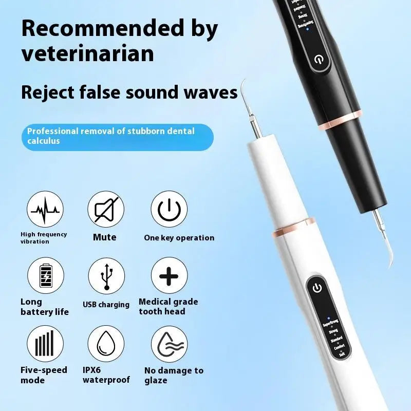 Skanto | DentoraSonic | Ultrasonic Dental Care Device for Dogs and Cats | 5-Level Tartar Remover | USB Charging