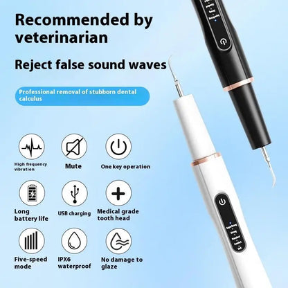 Skanto | DentoraSonic | Ultrasonic Dental Care Device for Dogs and Cats | 5-Level Tartar Remover | USB Charging