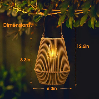 Solar Rattan Lantern Bowlift