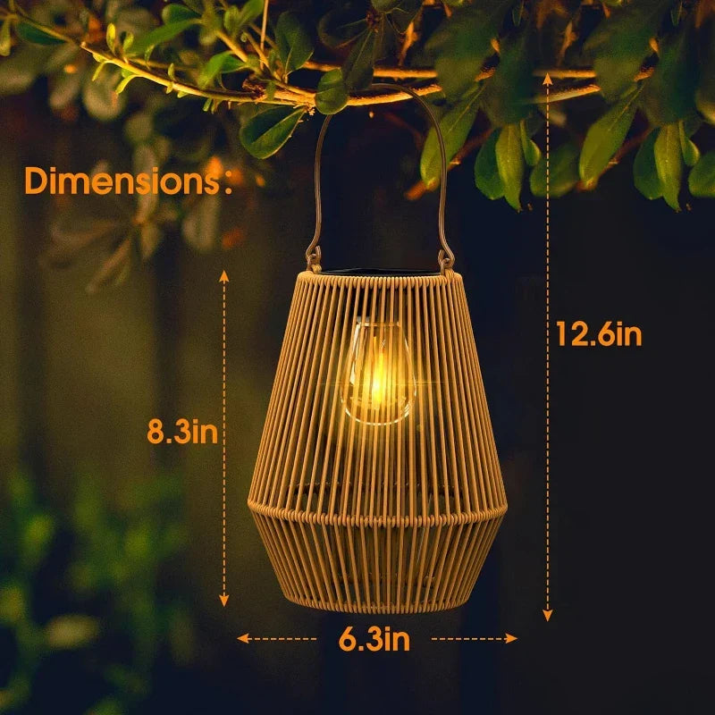 Solar Rattan Lantern Brehn