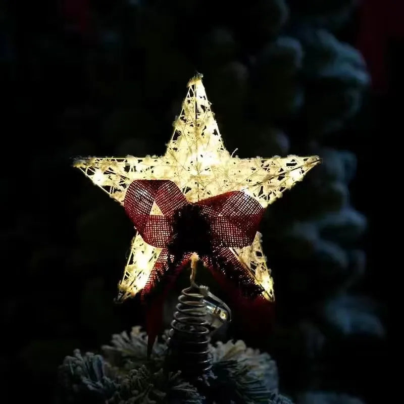 Skanto | TwinkleGlow - LED Star Tree Topper with Warm Light and Easy Assembly