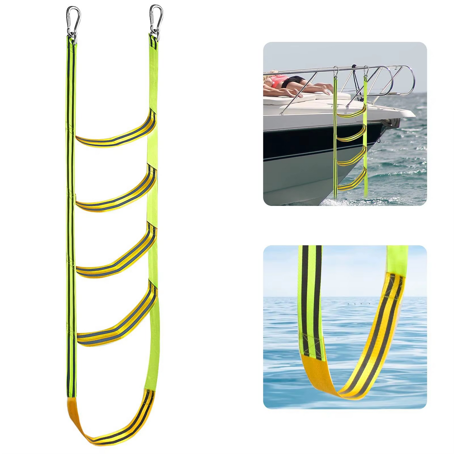 BowLift | Portable Nylon Rope Boat Ladder for Easy Boarding