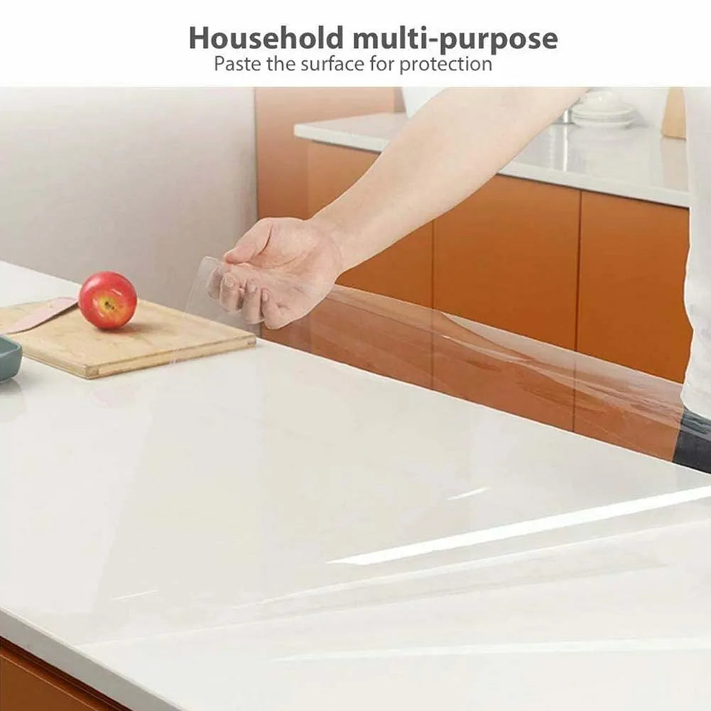 Skanto | 60x300cm Kitchen Wall Sticker - Oily, Transparent Self-Adhesive Film - Removable Protective Cover for Shelf and Drawer Decor