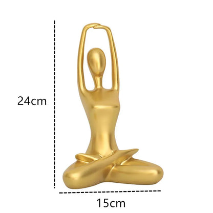 Skanto Interior Home Decorative Figures Desk TV Torsion Decoration Living Room Sculpture Resin Statues Home Decor Yoga Girl Crafts