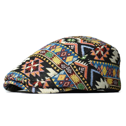 Skanto | Colorful Retro Flat Cap – Vintage-Inspired Cotton Hat for All Seasons