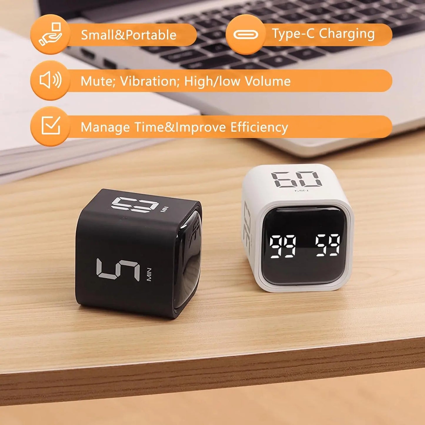 Skanto Skanto | Mini Cube Flip Digital Timer