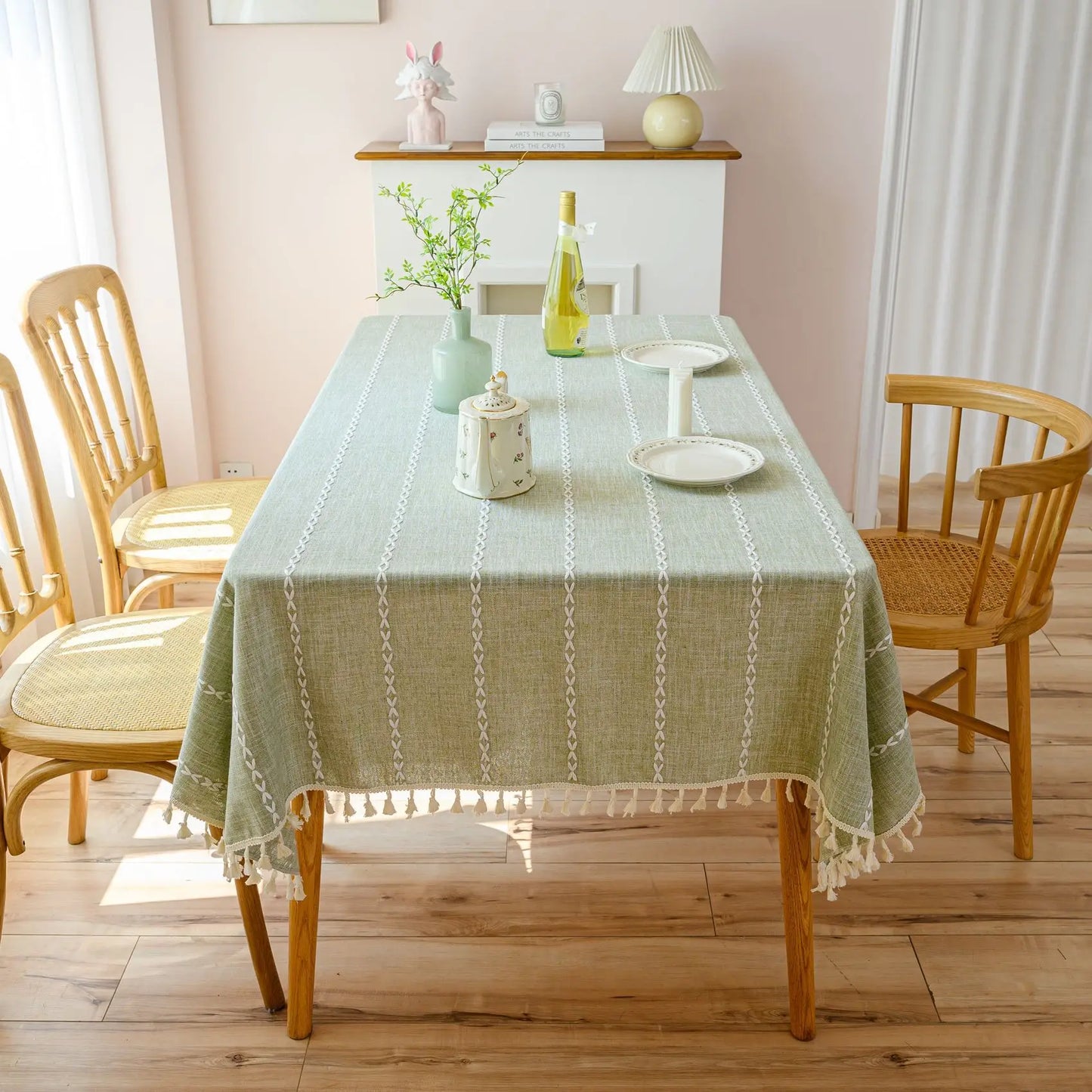 TasseledCharm | Cotton Linen Tablecloth