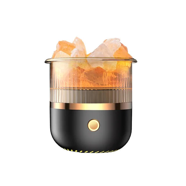 Brehn | Himalayan Salt Crystal Lamp & Essential Oil Diffuser, USB Ultrasonic Humidifier for Home & Office