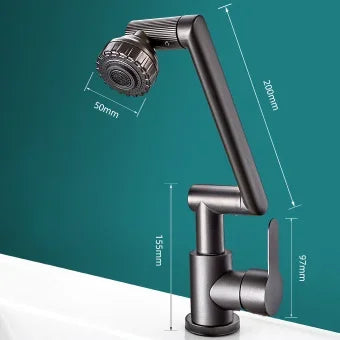 VIvolux | Splash-proof mechanical universal swivel arm faucet