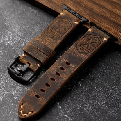 Handmade Genuine Leather Cow Apple Watch Band